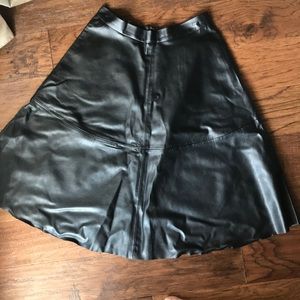 Faux leather skirt